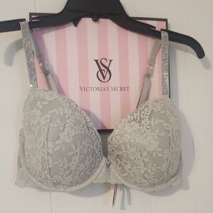 VS Dream Angels Lace Bra In Light Grey 36DD